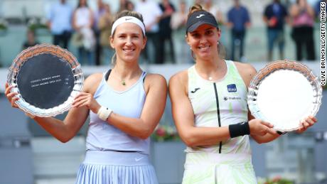 Victoria Azarenka and Beatriz Haddad Maia did not give speeches after winning the women&#39;s doubles final.