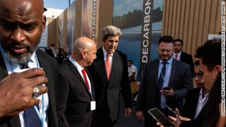 Kerry at the COP27 UN climate summit in Sharm El-Sheikh, Egypt, in November 2022.