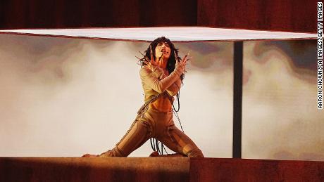 Sweden entrant Loreen performs in the grand final for the Eurovision Song Contest final in Liverpool.