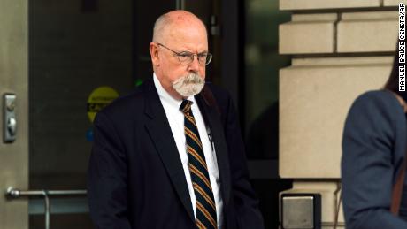 In this May 2022 photo, special counsel John Durham leaves federal court in Washington, DC.