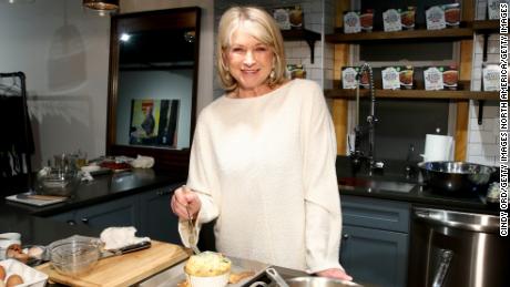NEW YORK, NEW YORK - MARCH 10: Martha Stewart prepares the Classic Beyond Breakfast Sausage with Spinach and Sweet Onion Frittata on March 10, 2020 in New York City. (Photo by Cindy Ord/Getty Images)