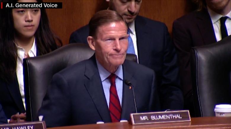 Sen. Blumenthal opens AI hearing with a deepfake recording of his own voice