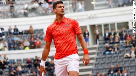 Novak Djokovic stared down Cam Norrie in their Italian Open round of 16 match.