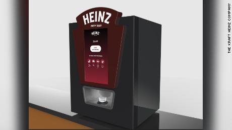 A rendering of &quot;Heinz Remix&quot;, Kraft Heinz&#39;s customizable sauce dispenser. 
