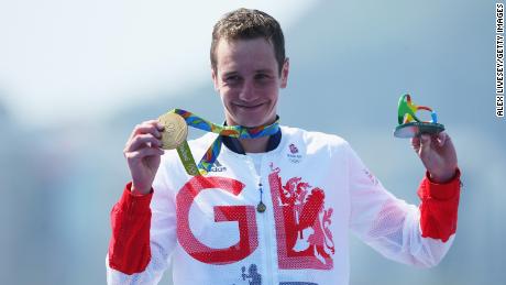 Alistair Brownlee of Great Britain won another gold medal in the men&#39;s triathlon at the 2016 Rio Olympic Games.