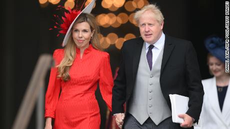 Boris Johnson and Carrie Johnson on June 3, 2022 in London, England. 