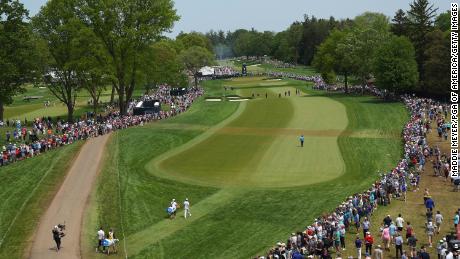 Crowds flocked to watch Block and McIlroy during the final round.