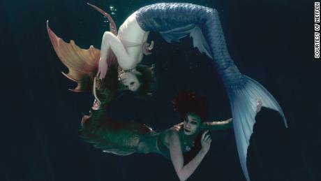 Jasmine the Siren and The Hydroblade Mermaid in the Netflix docuseries &quot;Merpeople.&quot;
