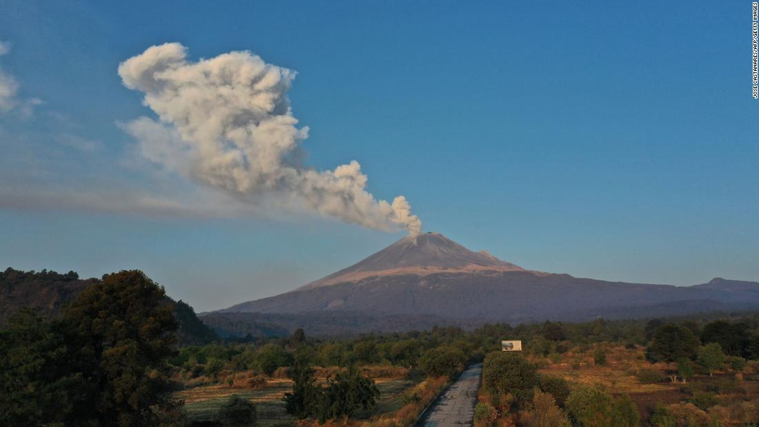 Popocatepetl volcano emitting less ash, says Mexican president