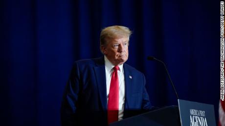 Former President Donald Trump speaks during the America First Agenda Summit organized by America First Policy Institute AFPI on Tuesday, July 26, 2022 in Washington, DC. 