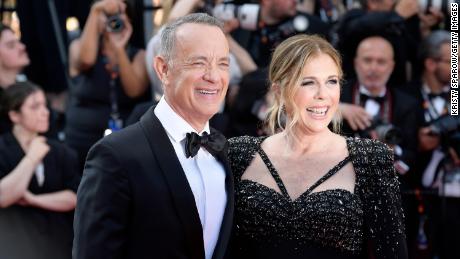 (From left) Tom Hanks and Rita Wilson at the Cannes Film Festival premiere of &#39;Asteroid City&#39; on Tuesday in France. 