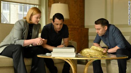 Sarah Snook, Jeremy Strong and Kieran Culkin in Season 4 of &quot;Succession.&quot;