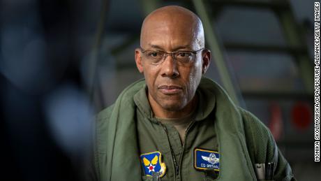 Charles Quinton Brown Jr., US general and chief of staff of the United States Air Force, on July 11, 2022, Mecklenburg-Western Pomerania, Laage.