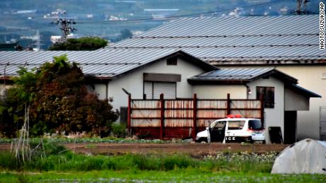 A photo shows a house where a suspect has barricaded himself with a hunting gun in Nakano City, Nagano Prefecture on May 25, 2023. The local police told us one female was stabbed in the back and she was confirmed dead and three other people including police officers were injured. ( The Yomiuri Shimbun via AP Images )