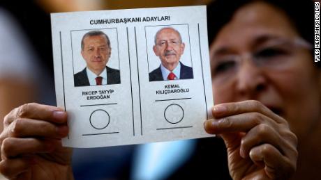 Erdogan won the first round but fell short of the margin needed to avoid a runoff.