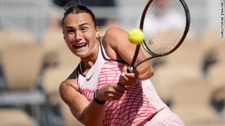 Sabalenka advanced to the second round in straight sets.