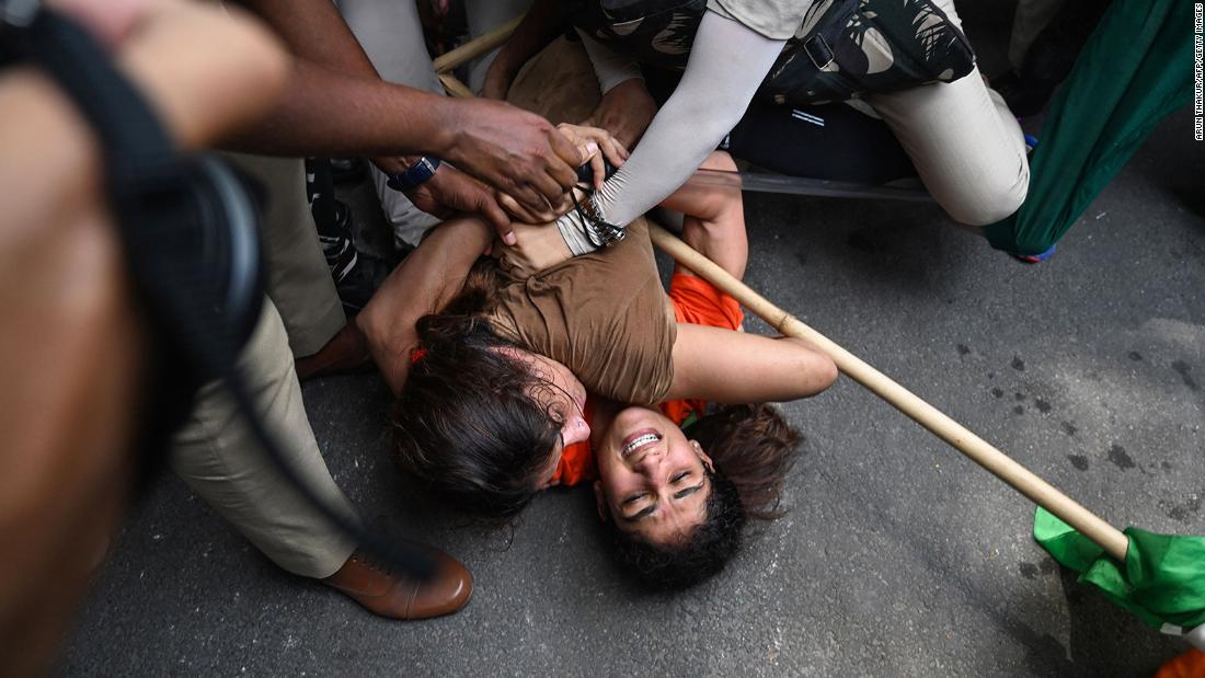 NextImg:India's top female wrestlers detained on march as Modi inaugurates new Parliament