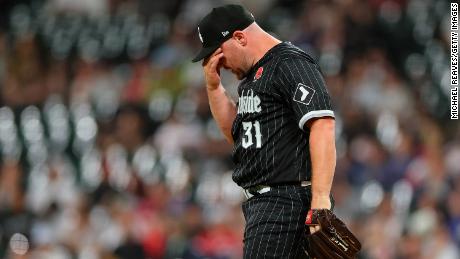 Liam Hendriks was emotional as he returned to the mound for the Chicago White Sox on Monday.
