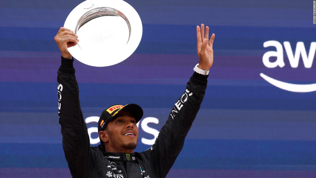 Lewis Hamilton lauds 'amazing result' for Mercedes with first double podium of the year, as Max Verstappen wins the Spanish Grand Prix