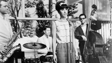Stan Getz (left) and Astrud Gilberto in a scene from the film &quot;Get Yourself A College Girl,&quot; 1964.  
