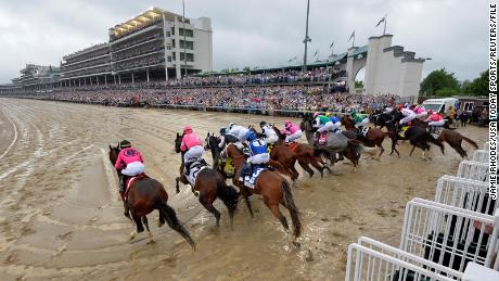 A general view at the start during the 145th running of the Kentucky Derby at Churchill Downs. 