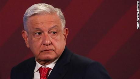 Mexico&#39;s President Andres Manuel Lopez Obrador attends a press conference at the National Palace in Mexico City on June 5.