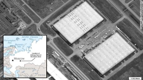 Satellite imagery of a facility where Russia is planning to build a factory to manufacture drones with Iran&#39;s help, according to the US government.