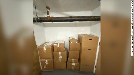 Boxes moved from the Lake Room to the storage room are seen in this photo included in Donald Trump&#39;s federal indictment.