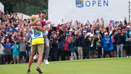 Taylor&#39;s incredible winning putt sparked jubilant scenes.
