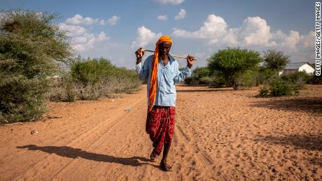 The outskirts of Dahably village on December 9, 2021, in Wajir County, Kenya. A prolonged drought in the country&#39;s north east has created food and water shortages.