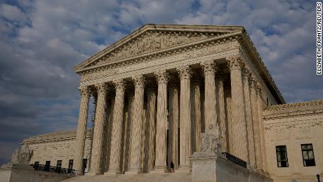 The US Supreme Court building is seen in Washington, DC, on April 6. 
