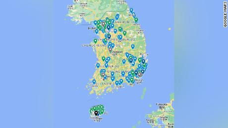 A widely circulated crowd-sourced Google Map shows the location of many of South Korea&#39;s no-kids zones, as identified by users.