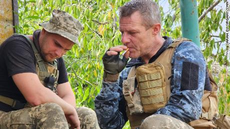 The soldiers of the 35ths Marine Brigade wait for the coordinates and the orders to fire.  