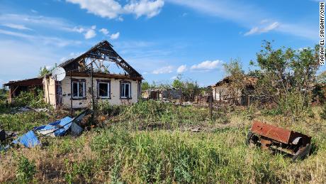 Russian soldiers took positions in the destroyed and abandoned village houses. Now Ukrainians fear they could be booby-trapped.