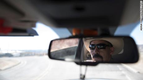 Then-Cibola County Sheriff Tony Mace drives in Grants, New Mexico, in February 2019.
