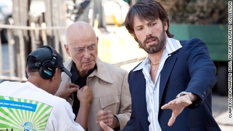 Alan Arkin and director Ben Affleck on set for &quot;Argo&quot; in 2012. 