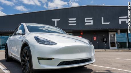 Tesla shares rise on strong sales report