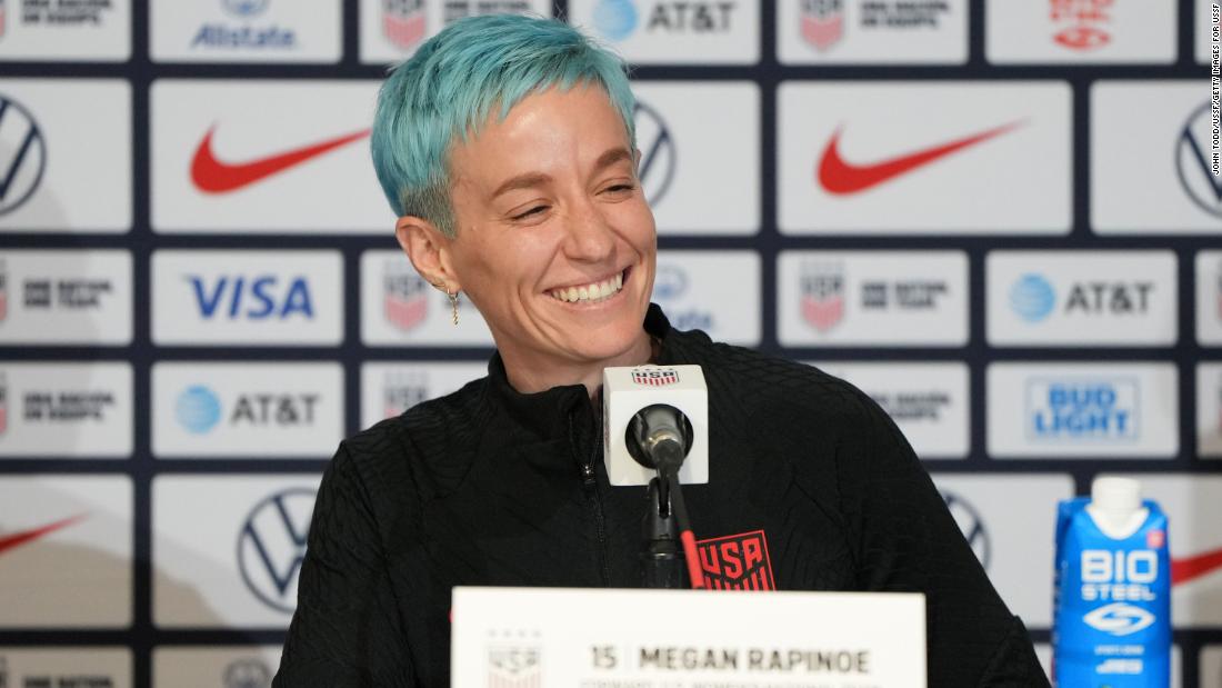 Rapinoe announces at a July 2023 news conference &lt;a href=&quot;https://www.cnn.com/2023/07/08/football/megan-rapinoe-announces-retirement-spt-intl/index.html&quot; target=&quot;_blank&quot;&gt;that she will retire at the end of the season&lt;/a&gt;.