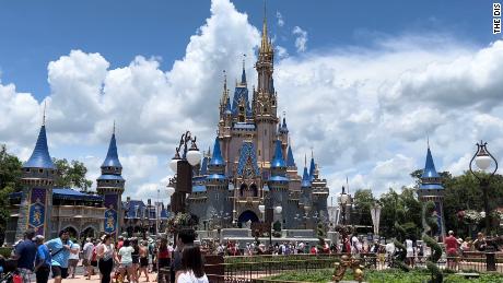 The Magic Kingdom park at the Walt Disney World Resort in Bay Lake, Florida on June 12 early afternoon.