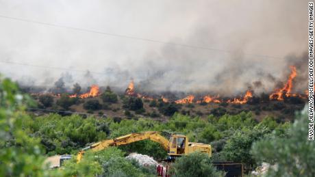 A major fire broke out in the village of Grebastica in Sibenik, Croatia on July 13. 