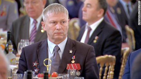 Andrey Troshev, a senior Wagner commander, at a reception at the Kremlin in Moscow on December 9, 2016.