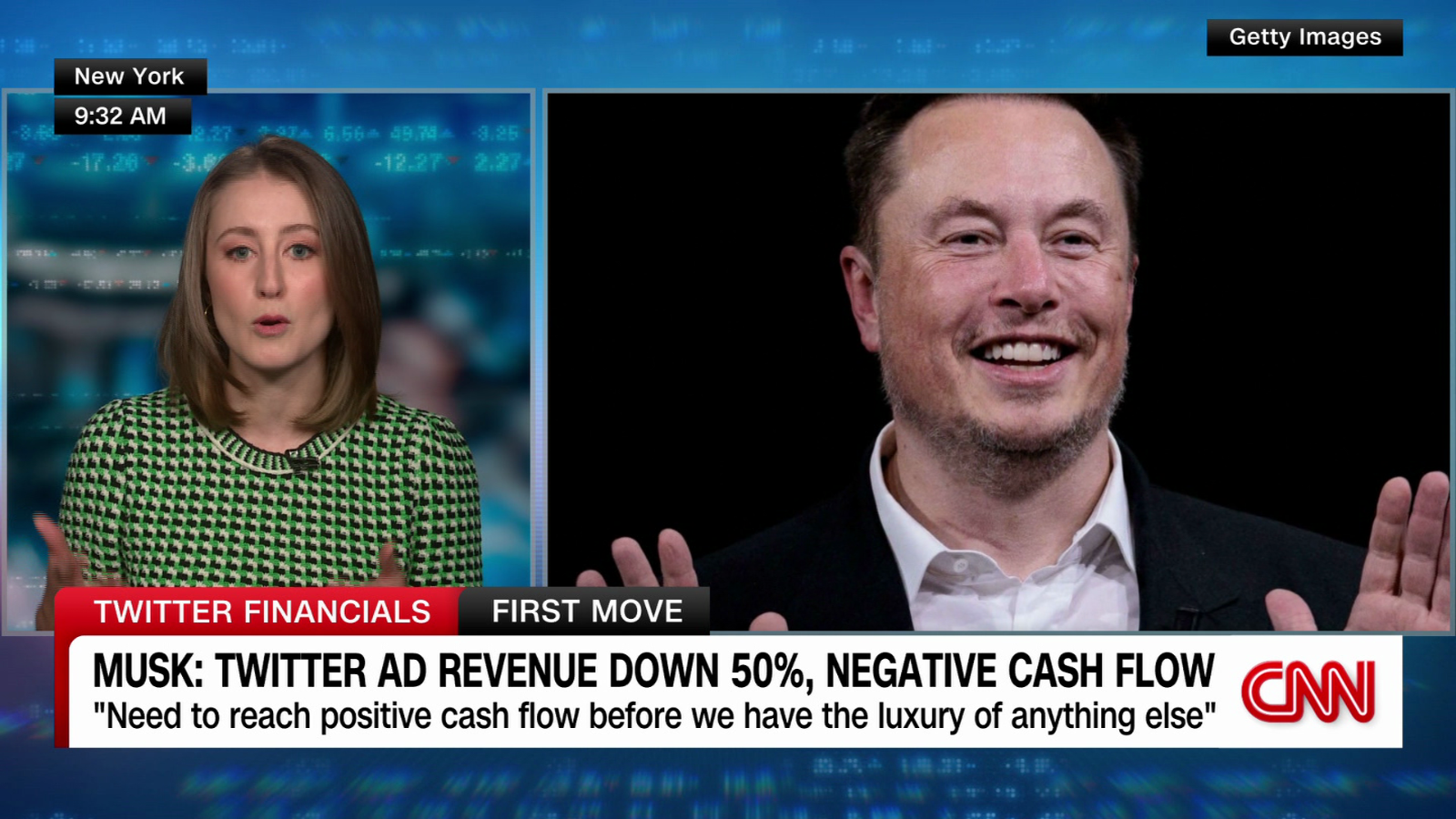 Musk Says Twitters Ad Revenue Is Down 50 Cnn Video