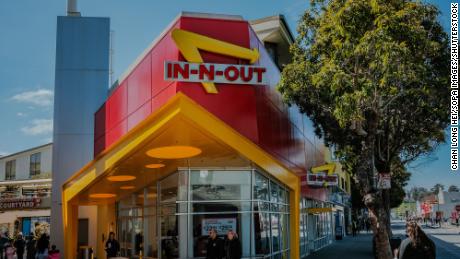 An In-N-Out restaurant in San Francisco.