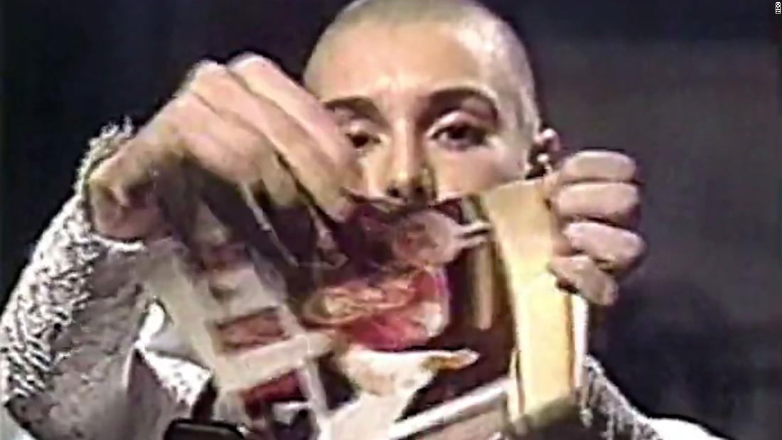 In October 1992, O&#39;Connor made headlines around the world after a controversial performance on &quot;Saturday Night Live&quot; in which she ripped a photo of Pope John Paul II in half while saying, &quot;Fight the real enemy.&quot; The protest was lampooned, and it ultimately harmed O&#39;Connor&#39;s career because of the outrage.
