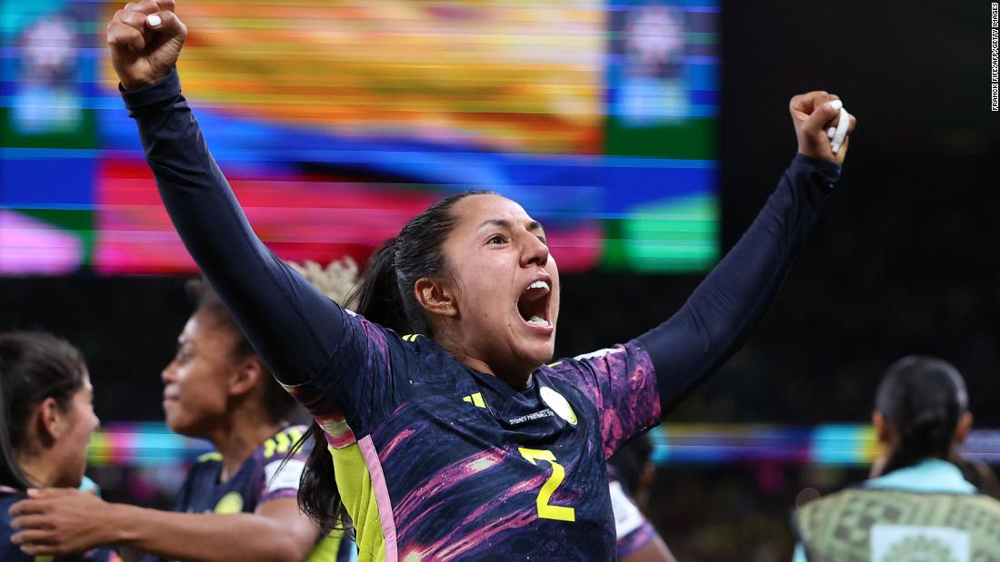 Colombia&#39;s Manuela Vanegas celebrates her team&#39;s winning goal against Germany on June 30. The goal came in the final seconds of the match and lifted Colombia to a &lt;a href=&quot;https://www.cnn.com/2023/07/30/football/linda-caicedo-germany-colombia-womens-world-cup-spt-intl/index.html&quot; target=&quot;_blank&quot;&gt;2-1 victory&lt;/a&gt;.