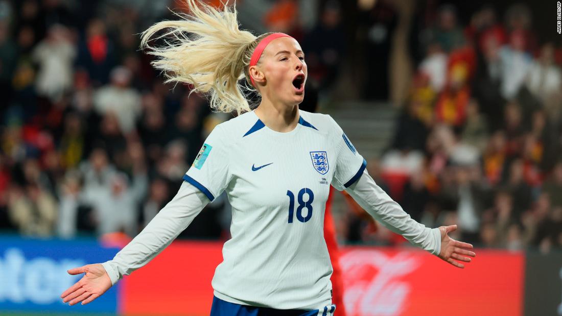 England&#39;s Chloe Kelly celebrates after scoring against China on August 1. &lt;a href=&quot;https://www.cnn.com/sport/live-news/uswnt-portugal-group-stage-womens-world-cup-08-01-23/h_986c8e469f4fb778cf1e325cdfb2fc90&quot; target=&quot;_blank&quot;&gt;England won 6-1&lt;/a&gt; to advance to the tournament&#39;s round of 16.