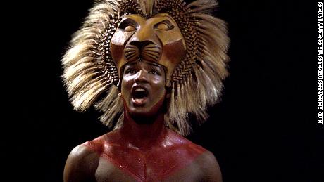 Clifton Oliver performs as Simba in the &quot;Lion King&quot; in Los Angeles on September 28, 2000.