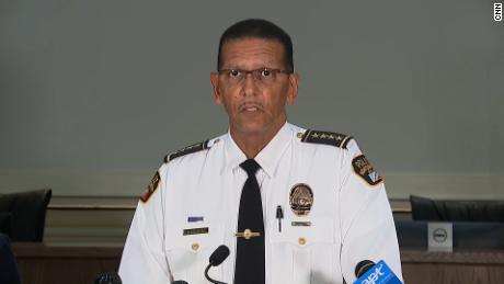 Montgomery Police Chief Darryl J. Albert addresses the media on Tuesday after the riverfront brawl.