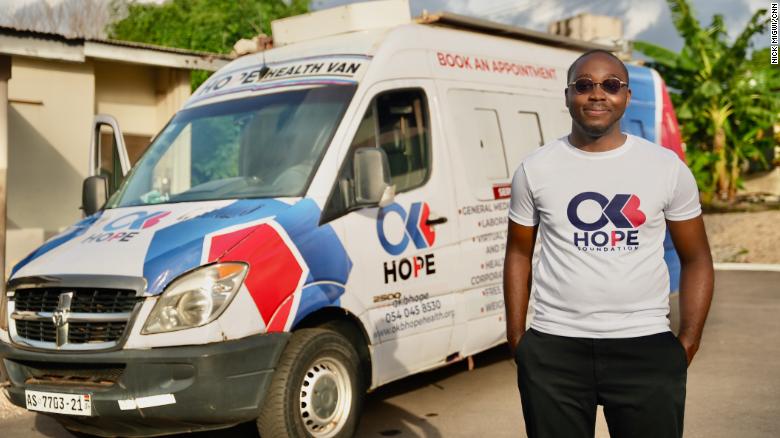 In rural Ghana, where hospitals could be hours away, this CNN Hero is delivering care to thousands using a converted van 
