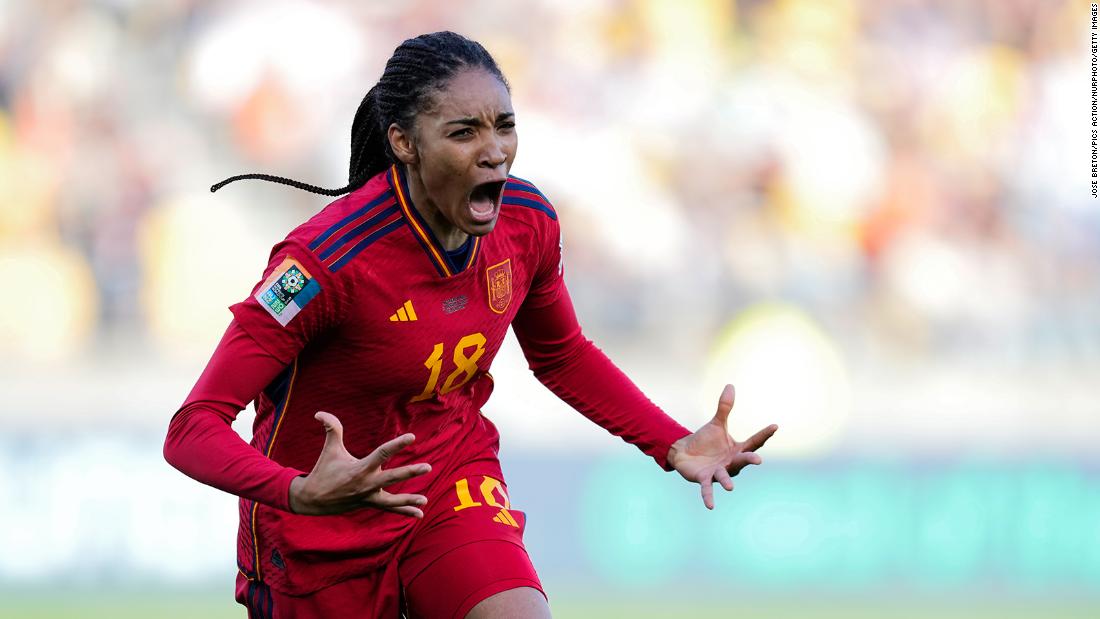 Spain&#39;s Salma Paralluelo celebrates after scoring in extra time during the quarterfinal clash against the Netherlands on August 11. It ended up being the winning goal as &lt;a href=&quot;https://www.cnn.com/2023/08/10/football/spain-netherlands-japan-sweden-womens-world-cup-quarterfinals-spt-intl/index.html&quot; target=&quot;_blank&quot;&gt;Spain advanced with a 2-1 victory&lt;/a&gt;.
